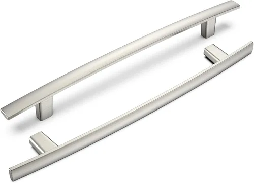 Miniatura 15 de homdiy Paquete de 10 manijas de gabinete de latón antiguo con agujero central de 3 pulgadas, aleación de zinc resistente, tiradores de cajón de arco