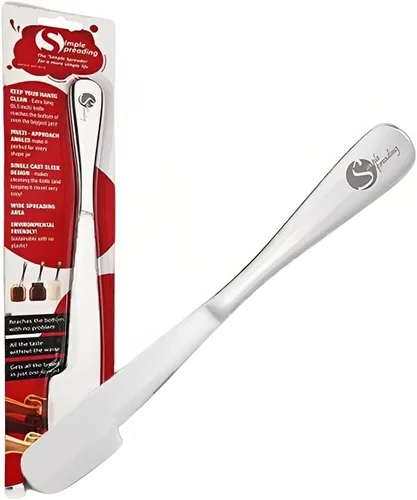 Miniatura 7 de Simple preading Cuchillo esparcidor de acero inoxidable: espátula para mantequilla de maní, gelatina, chocolate, mermelada de fresa. 11.5