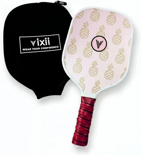 Miniatura 11 de Paletas de pickleball de fibra de carbono con cojín cómodo agarre de paleta de polipropileno con núcleo de panal de abeja de agarre ligero Rosa