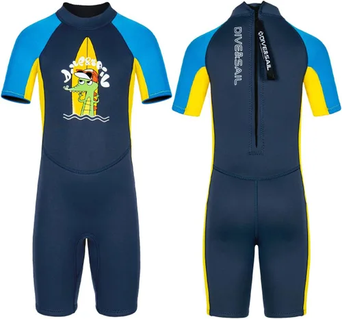 Miniatura 8 de Traje de neopreno completo para niños de 0.098 pulgadas (0.098 in), protección UV, mantiene el calor, trajes de neopreno de manga larga para Rosa