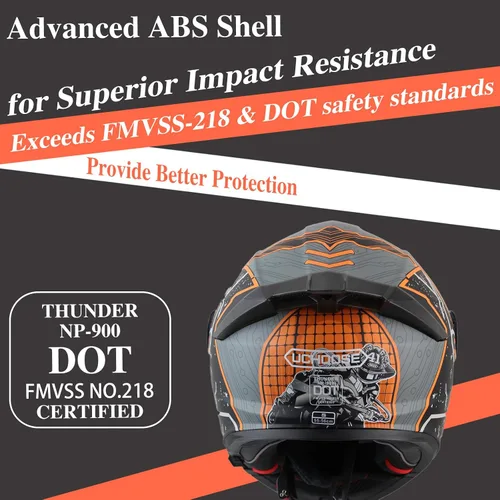 Uchoose Modular Motorcycle Helmet Flip Up Full Face, DOT Approved Motorcycle Helmets for Men and Women, Dual Visor with Extra Clear Shield, Multiple