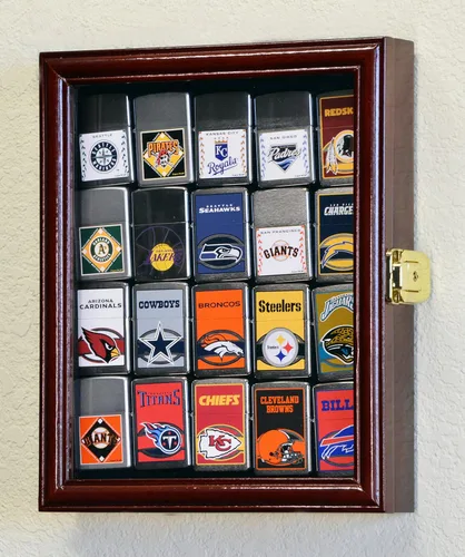 Miniatura 2 de 20 Zippo Lighter Display Case Cabinet Holder Wall Rack Box - Lockable