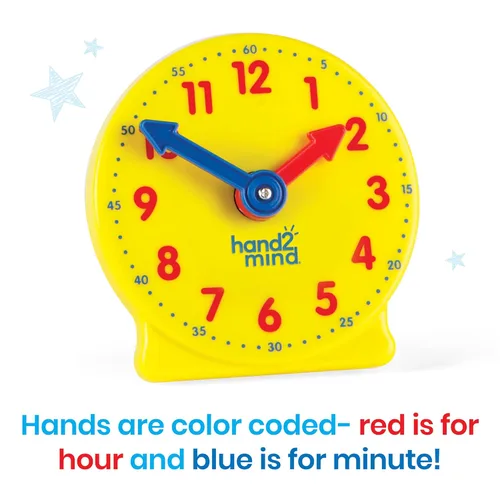 Miniatura 3 de hand2mind Juego de mini reloj con engranaje para el aula, decir la hora, relojes de enseñanza, aprender a decir la hora para niños, reloj analógico