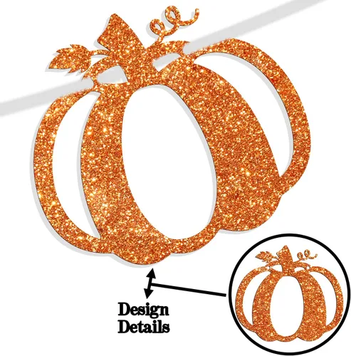 Miniatura 7 de Cartel de calabaza con texto en inglés "Sweet Little Pumpk", con temática de otoño, para baby shower, cumpleaños, Acción de Gracias, suministros