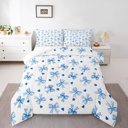Miniatura 24 de Feelyou Juego de edredón de castillo rosa para niños, tamaño individual, juego de ropa de cama de princesa para niños y niñas, inserto de edredón