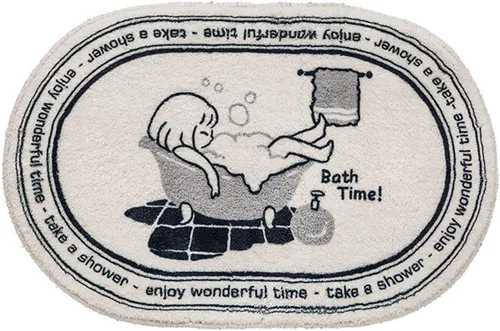 Miniatura 12 de Tapetes de baño ultra suaves y acogedores de dibujos animados, tapete de baño para sala de estar, tapete de baño antideslizante para puerta