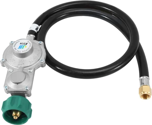 Miniatura 8 de GasSaf Manguera reguladora de propano de 2 etapas de 10 pies, regulador de gas propano y manguera adecuada para generador de combustible dual