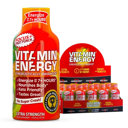 Miniatura 21 de Vitamin Energy Immune+ Extra Strength Energy Shot Army Orange 10 unidades, 260 mg de cafeína natural, vitaminas B, citicolina, té verde, apoyo
