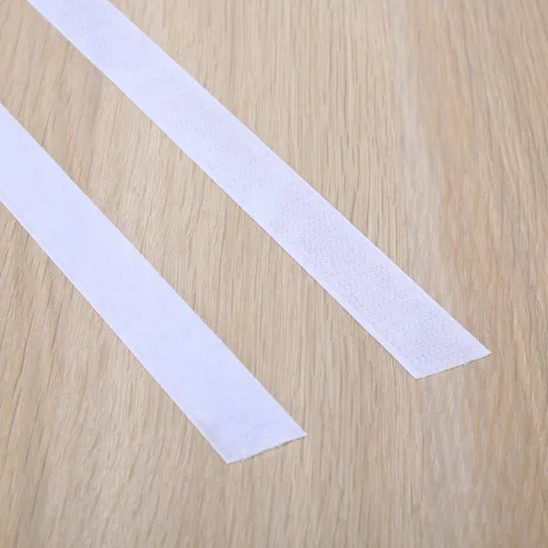 Miniatura 7 de Rollo de cinta autoadhesiva de velcro Aiex, bucle y gancho, de 39.37 pies, con tijeras de regalo, Blanco