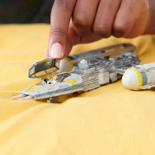 Miniatura 5 de Star Wars Micro Galaxy Squadron Gold Leader's Y-Wing - Vehículo de clase Starfighter de 5 pulgadas con accesorios de micro figura Jon Vander