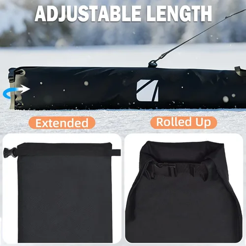 Miniatura 4 de AUMTISC Ski and Boot Bag Combo for Air Travel Flying, Padded Two-Piece Snow Ski Bags, Adjustable Length Ski Travel Bag for Skis Up to 200cm and
