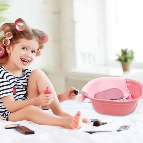 Miniatura 5 de Kit de spa de pies para niñas, suministros de fiesta de spa para niñas con 12 piezas de bañera de pies y 12 toallas de mano rosas y 12 máscaras