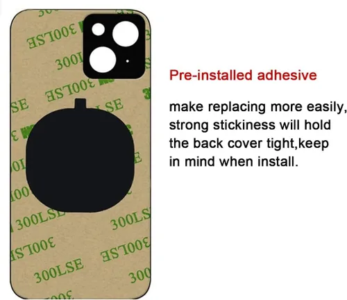 Reemplazo original de cristal trasero para iPhone 13 todos los portadores con adhesivo preinstalado y herramienta de reparación 13 (azul)