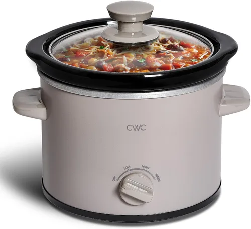 Miniatura 12 de COOK WITH COLOR 2QT Mini Olla de cocción lenta eléctrica redonda - Configuraciones ajustables, olla de gres extraíble, tapa de vidrio templado, apta