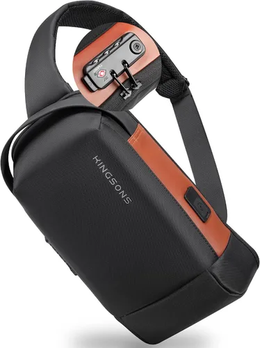 KINGSONS Bolso cruzado para hombres y mujeres, pequeño, cruzado, casual, de viaje, pequeño, deportivo, senderismo, ciclismo, día (azul claro),