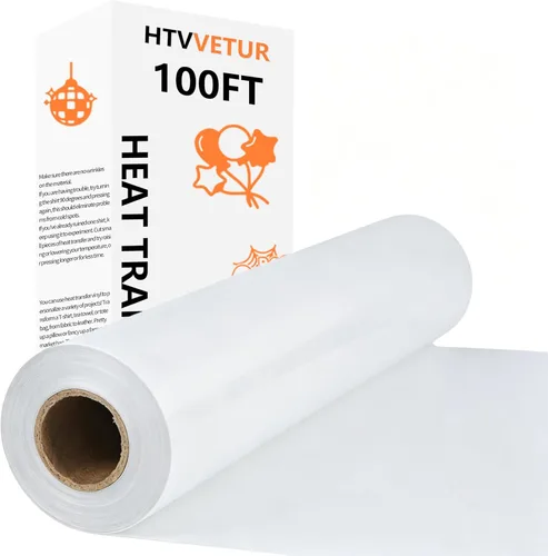 Miniatura 26 de HTVVETUR Rollo de vinilo HTV de transferencia de calor, 12 pulgadas x 9 pies, vinilo naranja HTV para camisas, vinilo para planchar para camafeo