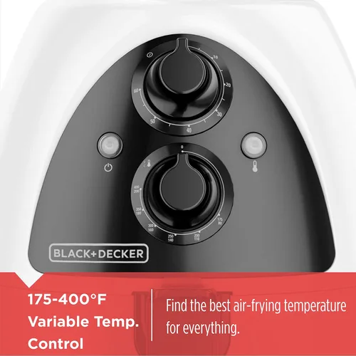 Miniatura 2 de Black + Decker HF110SBD freidora purificadora de 2 lt de acero inoxidable en color negro, Blanco