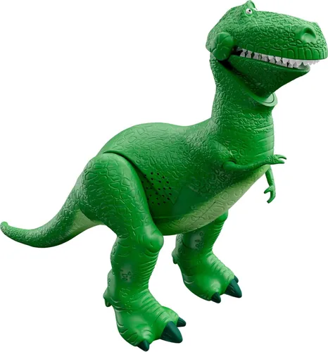 Mattel Disney y Pixar Toy Story Figura de Acción de Dinosaurio que Habla con Brazos Movibles, Risas Rugientes Rex Dino Toy, T Rex de 10.8 Pulgadas