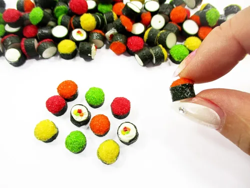 Miniatura 5 de Casa de muñecas Comida 20 Japonés Comida Sushi Tekkamaki Miniatura Alimentos Sueltos 14996