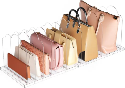 Miniatura 9 de Lifewit Organizador de bolso para armario, organizador de almacenamiento de bolsos transparentes, organizador de almacenamiento ajustable