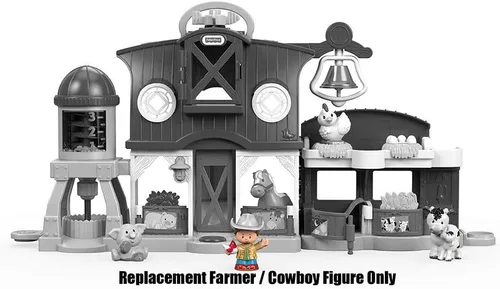 Miniatura 2 de Pieza de repuesto para Fisher-Price Little People Caring for Animals Farm - DWC31 y CHJ51 ~ Figura de repuesto de granjero y vaquero