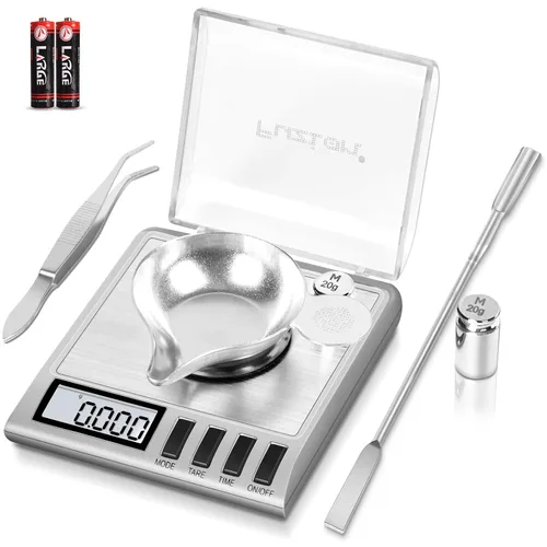 Miniatura 8 de Fuzion Báscula miligramos de 50/0.00 oz, escala de mg con peso cal de 0.71 oz, microescala, báscula de polvo para recargar