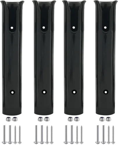 Miniatura 11 de ISURE MARINE Soporte para caña de pescar con abrazadera de montaje en pared para barco, montaje lateral, portaherramientas, tubos de enlace