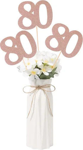 Miniatura 10 de Decoraciones de 50 aniversario NO 50, paquete de 10 centros de mesa de cumpleaños de 50 cumpleaños de doble cara con purpurina dorada para mesas