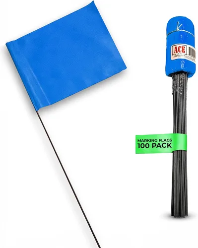 Miniatura 6 de Banderas blancas para marcar el patio, banderas invisibles de 4 x 5 x 15 pulgadas para perros, paquete de 100 unidades, marcador de entrenamiento