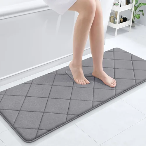 Miniatura 137 de OLANLY Tapete de baño de espuma viscoelástica de 24 x 16 pulgadas, ultra suave y absorbente, lavable a máquina, cómodo tapete de baño para suelo