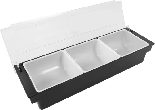 Caja de condimentos de cocina, ollas de cocina, tapa de plástico, múltiples compartimentos, contenedor de frutas, contenedor de almacenamiento,