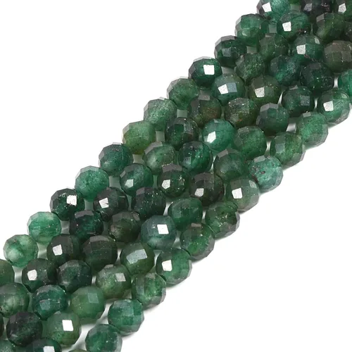 Miniatura 87 de Cuentas redondas facetadas de aguamarina natural de 4mm cuentas sueltas de 16 pulgadas para hacer joyas con cuentas