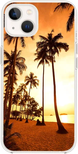 Miniatura 5 de Blingy's Funda para iPhone 14, bonito patrón de cerezas, estilo tropical, diseño tropical, funda protectora transparente de TPU suave de 6.1 Cerezas