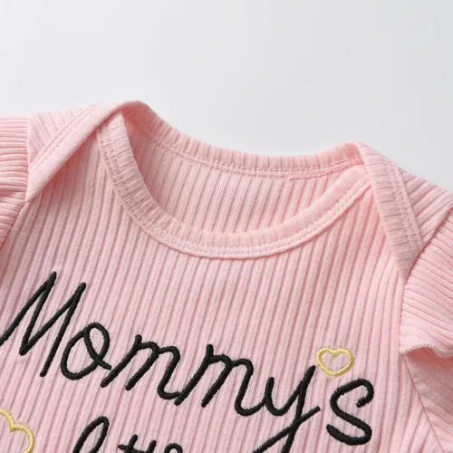 Miniatura 2 de Conjunto de ropa de bebé niña de manga larga con volantes y pantalones con diadema