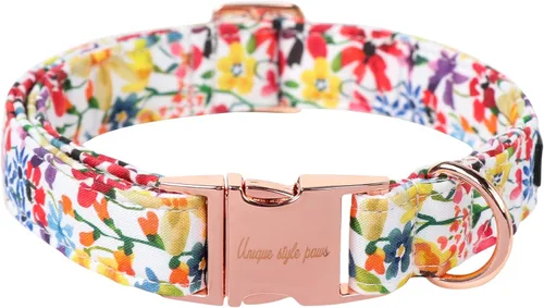 Miniatura 19 de Unique style paws - Collar para perro con hebilla de metal, naranja, duradero, lindo collar para perros pequeños, medianos y grandes