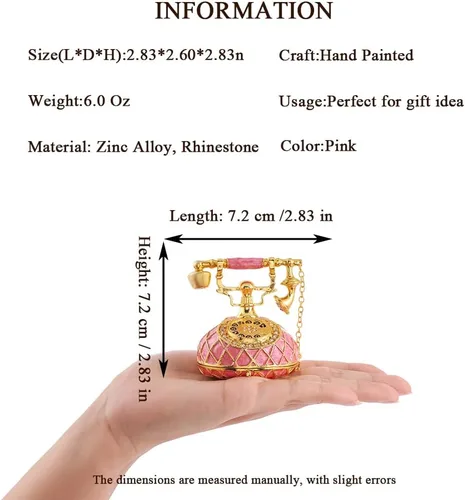 Miniatura 53 de QIFU Caja de baratija pintada a mano con bisagras, regalo único para la familia