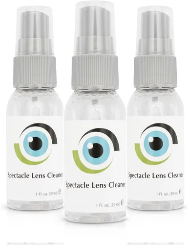 SPORTS WORLD VISION Spray limpiador de lentes para gafas, 3 x 1.0 fl oz (1 fl oz), limpiador de lentes sin alcohol, apto para todos los