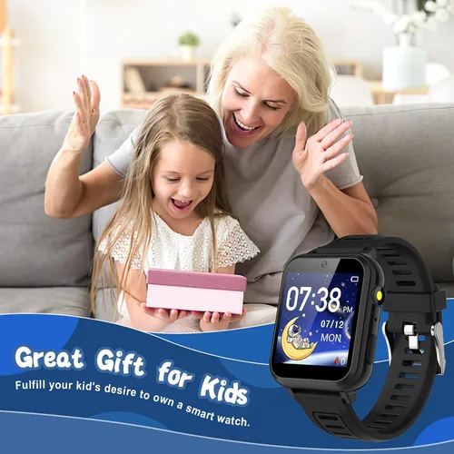 Miniatura 7 de Sedzofan Reloj inteligente para niños con 24 juegos de rompecabezas, pantalla táctil HD, cámara, reproductor de música, podómetro, despertador