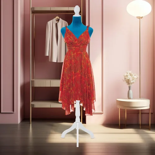 Miniatura 7 de FDW Maniquí femenino con forma de vestido de cuerpo, maniquí de costura, maniquí de torso con base de trípode, maniquí ajustable para coser ropa Azul