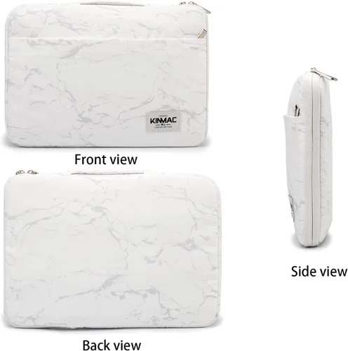 Miniatura 5 de Kinmac - Bolso bandolera para laptop de 360 grados, blanco (White Marble)