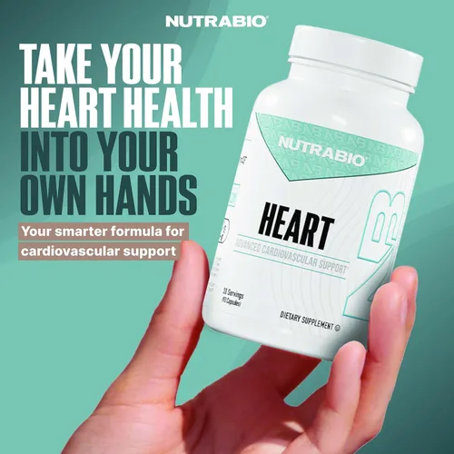 Miniatura 5 de NutraBio Suplementos para la salud del corazón, suplemento cardiovascular, colesterol, apoyo circulatorio y saludable para la presión arterial - 90