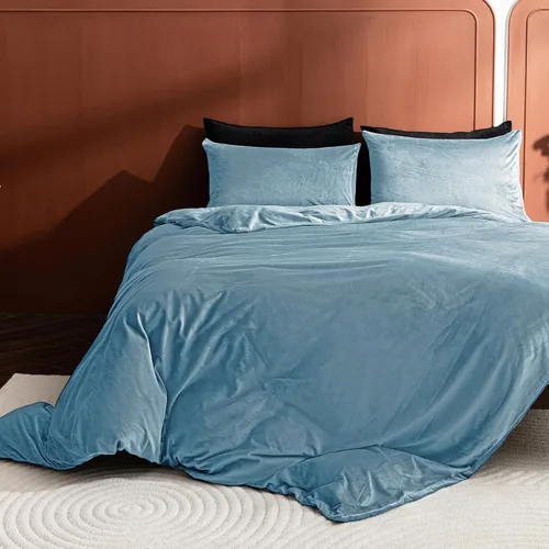 Miniatura 3 de TELUS Paquete de 2 fundas de almohada estándar de terciopelo con cremallera, súper suaves y acogedoras, fundas de almohada de franela difusa de lujo