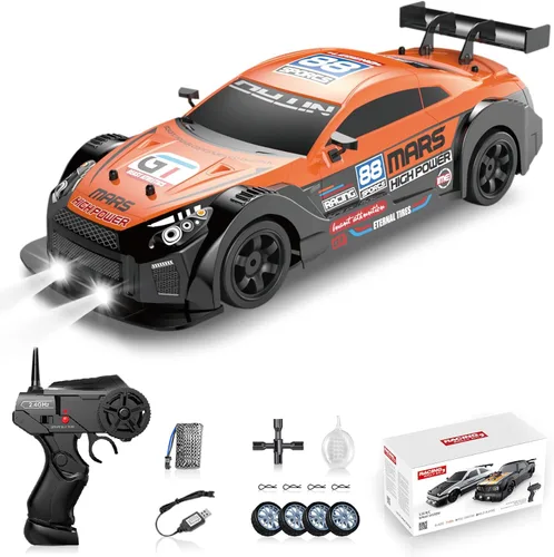 Miniatura 10 de Coche de Deriva RC 1/16 2.4GHz 4WD Coches de Control Remoto, Coches RC de Deriva Recargables de Alta Velocidad con Spray, Luces Geniales