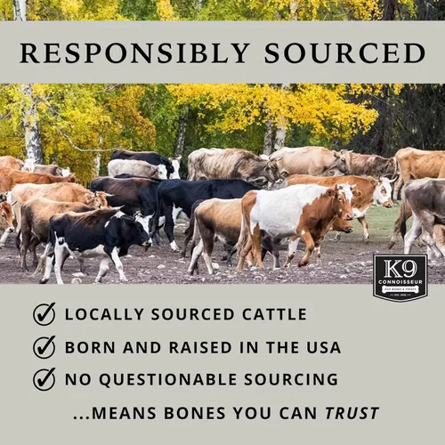 Miniatura 5 de K9 Connoisseur Huesos para perros hechos en Estados Unidos para masticadores agresivos de razas grandes, todo natural, de larga duración, carnoso