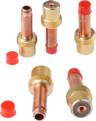 Kit de consumibles de cobre con cuerpo de pinza de lente de gas de 0.094 in (3/32 pulgadas), 5 uds. 45V26 para soplete de soldadura TIG serie 17, 18