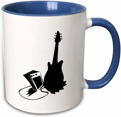 Miniatura 9 de 3dRose Guitar Amp - Taza estilizada de dos tonos, 11 onzas