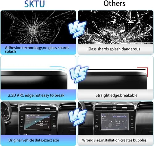Miniatura 6 de SKTU Protector de pantalla para Hyundai Tucson 2023 2024 de 8 pulgadas para Hyundai Tucson/Hyundai Santa Cruz 2022 2022 2023 2024
