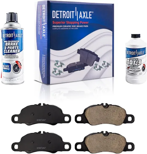 Miniatura 107 de Detroit Axle - Pastillas de freno traseras para Honda Odyssey 2011-2017 Pilot 2007-2013 MDX 2010-2013 ZDX 2010-2013 Pastillas de freno de cerámica
