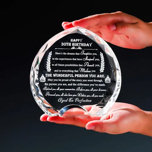 Miniatura 3 de Movdyka Regalos de 30 cumpleaños para mujeres y hombres - Regalos de corazón de cristal personalizados 1994 regalo de cumpleaños de 30 años