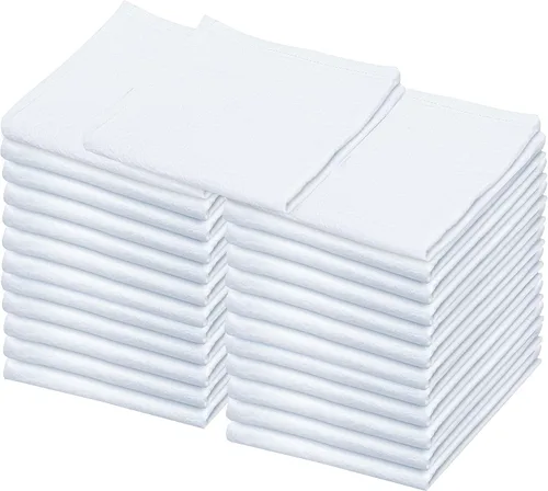Miniatura 47 de Toallas de saco de harina Toalla de té para manualidades, plato de cocina, toalla de algodón en blanco para bordado, funda de lino para hornear